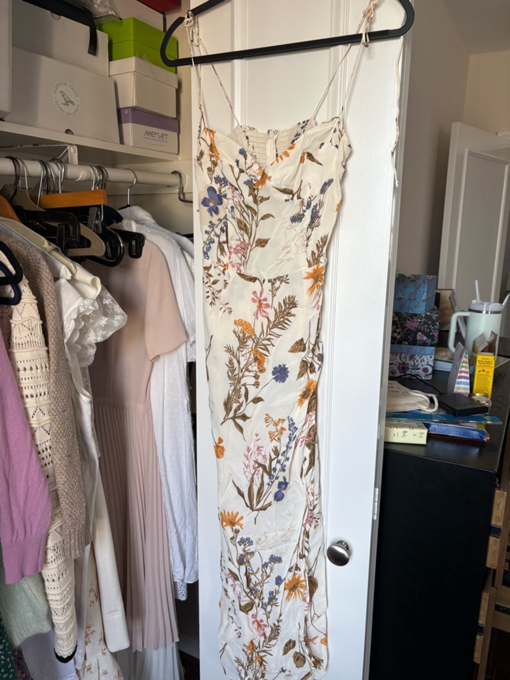Reformation Kourtney Dress in Frolic - Picture 3 of 3